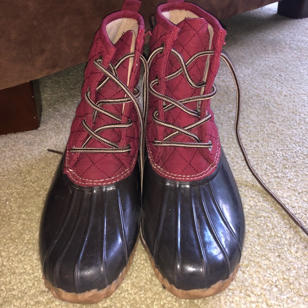 Maroon Duck Boots